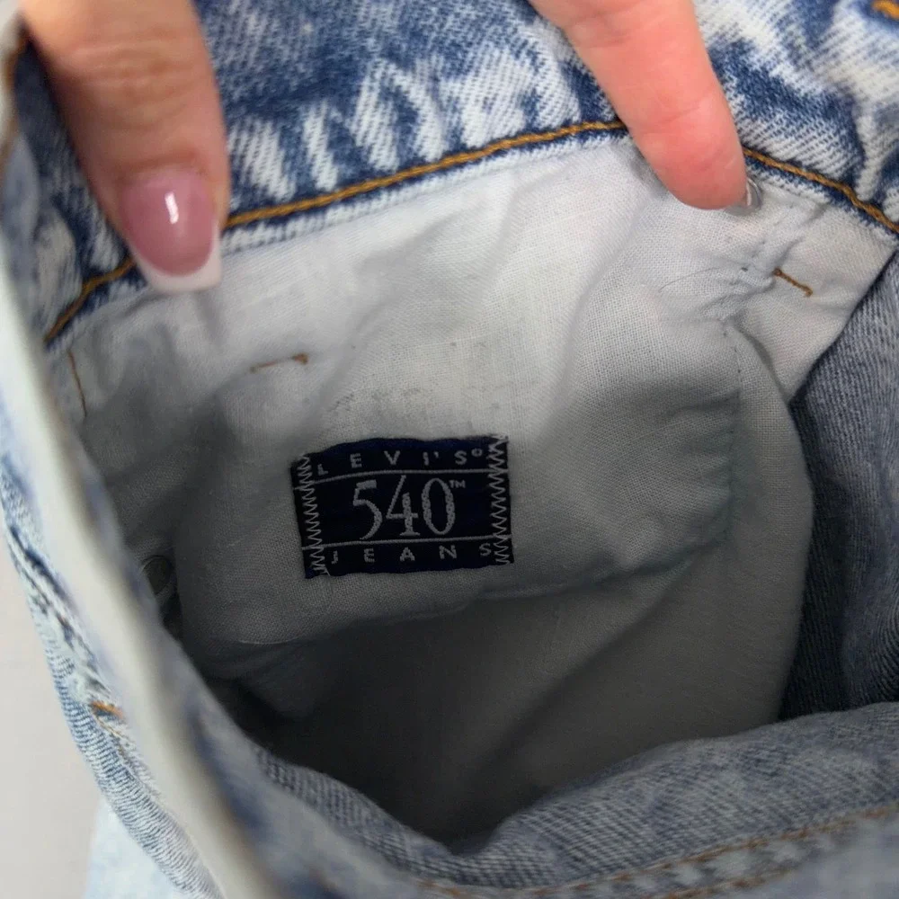 Vintage Levis Jeans Mens 38x32 Blue Acid Wash Distressed Relaxed Fit 90s 540